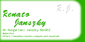 renato janszky business card